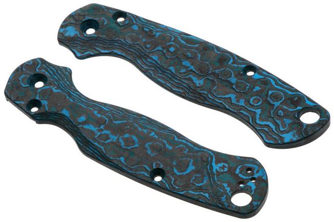 Afbeelding voor Flytanium Spyderco Paramilitary 2 Lotus Scales FLY1360AS Arctic Storm Carbon Fiber, handgreepschalen