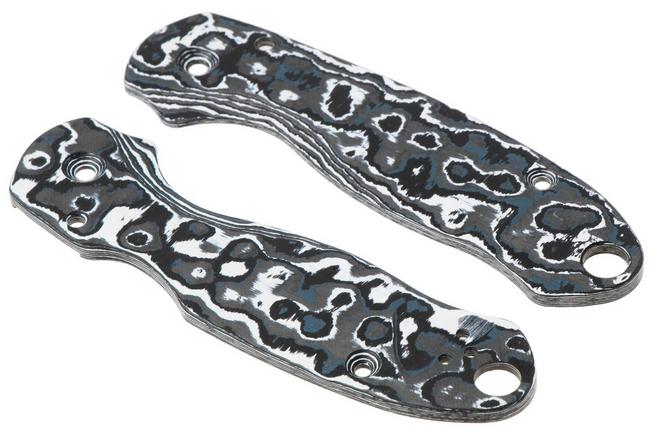 Afbeelding voor Flytanium Spyderco Para 3 Lotus Scales FLY1361WS White Storm Carbon Fiber, handgreepschalen