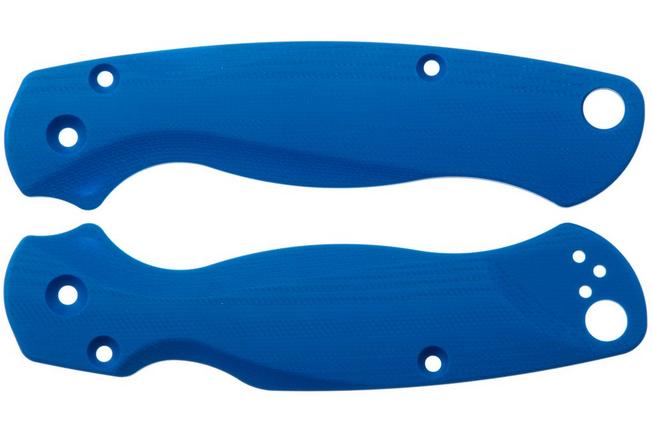 Afbeelding voor Flytanium Spyderco Paramilitary 2 Lotus Scales FLY1376BL Lapis G10, handgreepschalen