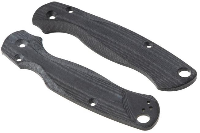 Afbeelding voor Flytanium Spyderco Paramilitary 2 Lotus Scales FLY1376PB Pitch Black G10, handgreepschalen