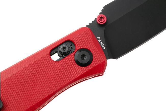Afbeelding voor Flytanium Beef FLY-1386FRB, Black PVD 14C28N, Fire Red G10 zakmes