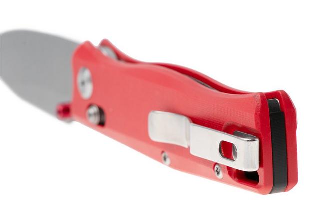 Afbeelding voor Flytanium Beef FLY-1386FRS, Stonewashed 14C28N, Fire Red G10, zakmes