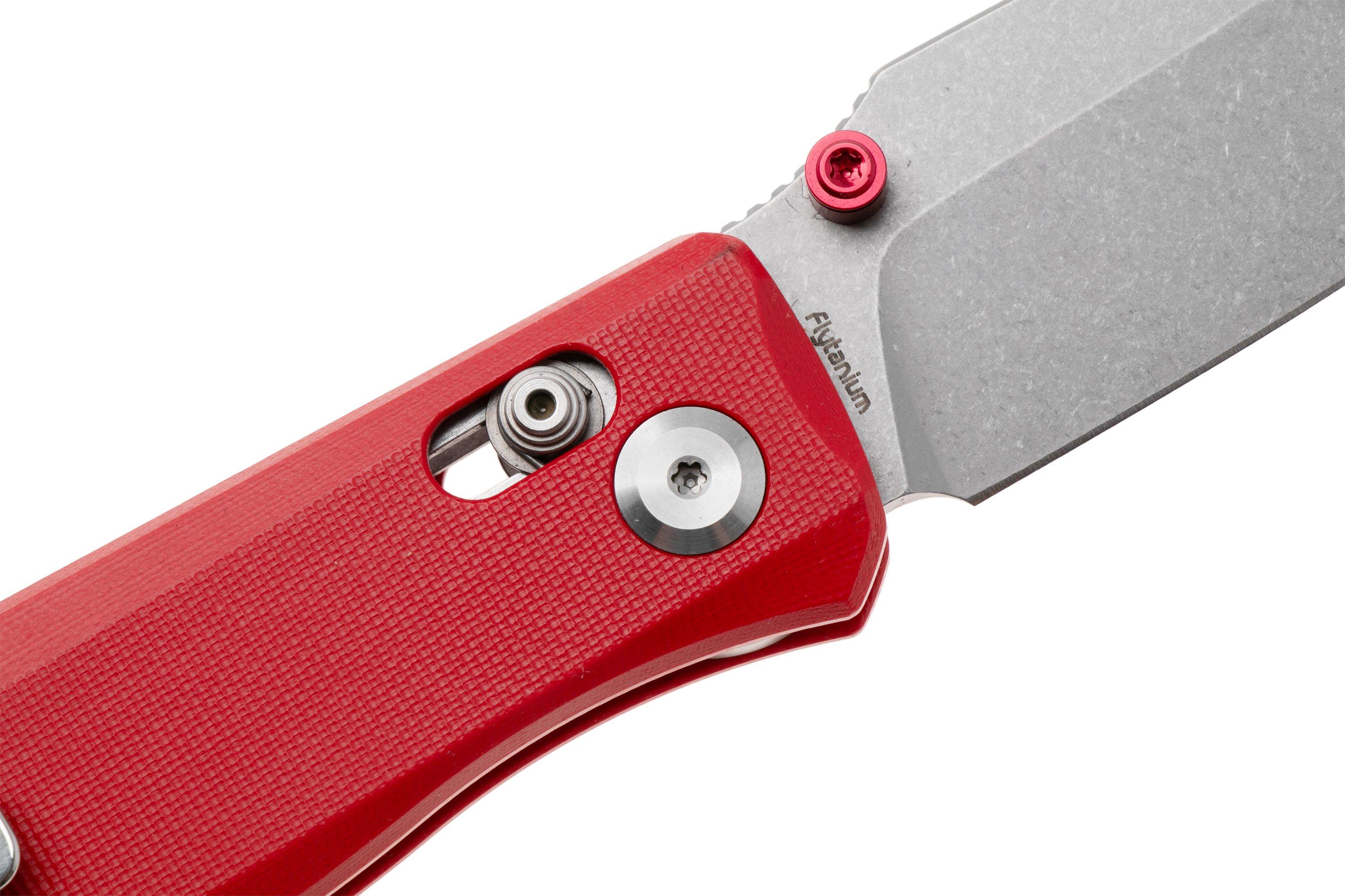 Flytanium Beef FLY-1386FRS, Stonewashed 14C28N, Fire Red G10 ...
