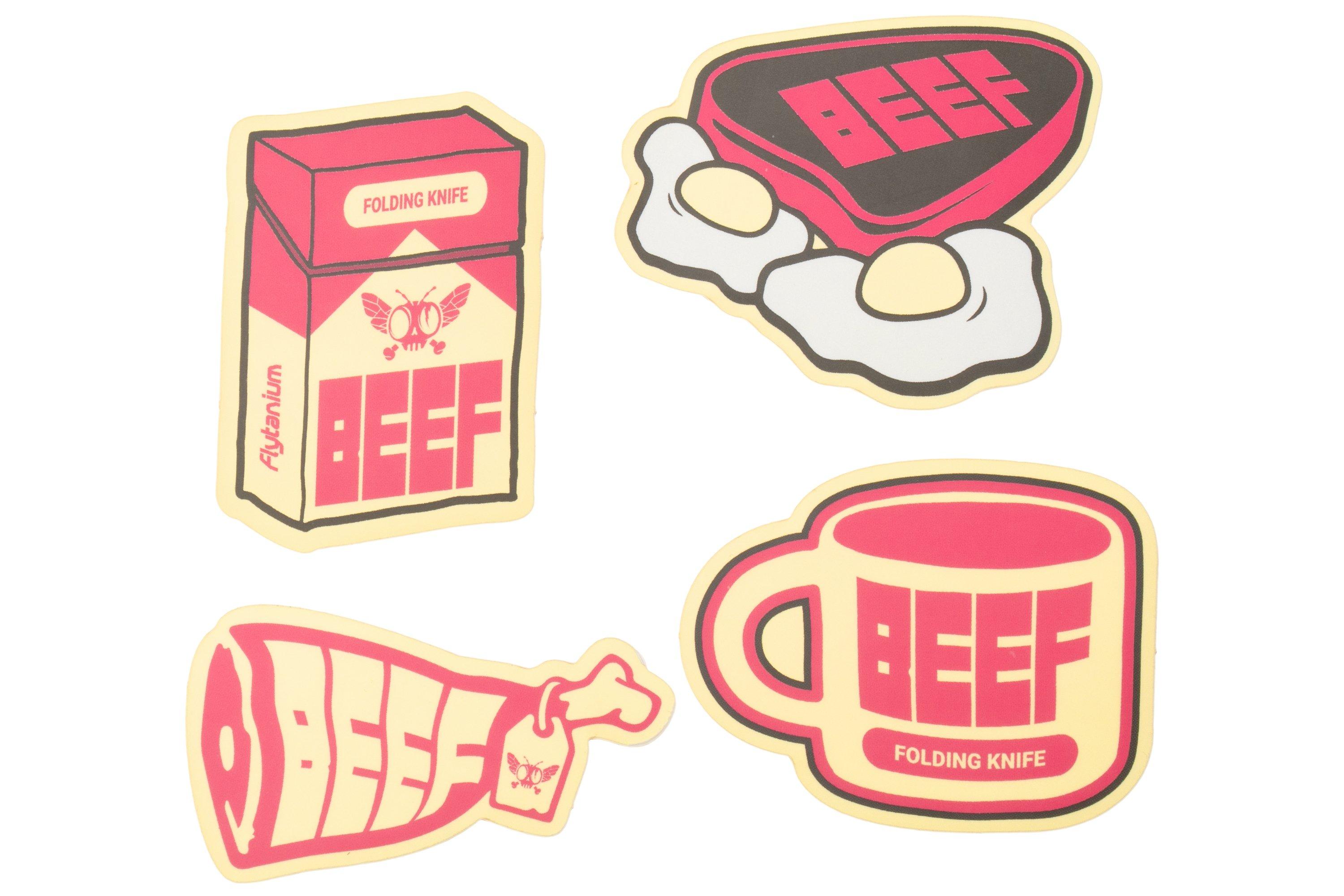 Flytanium BEEF Sticker Pack FLY-1403, 4-piece sticker set ...