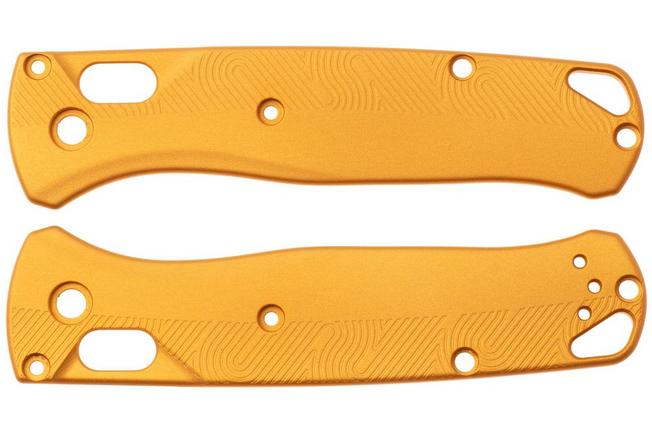 Afbeelding voor Flytanium Benchmade Bugout Loop Scales FLY-1404GN, Gold Nugget Aluminum, handgreepschalen