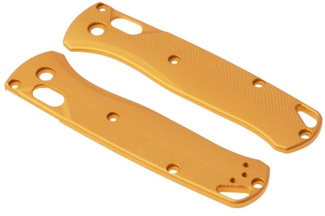 Afbeelding voor Flytanium Benchmade Bugout Loop Scales FLY-1404GN, Gold Nugget Aluminum, handgreepschalen