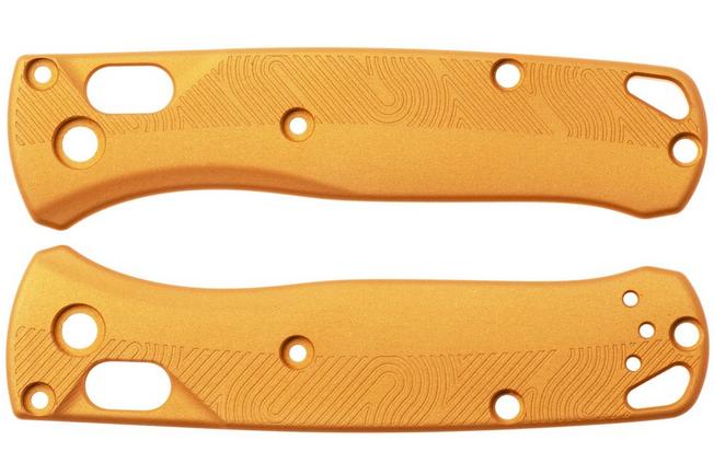 Afbeelding voor Flytanium Benchmade Mini Bugout Loop Scales FLY-1405GN, Gold Nugget Aluminum, handgreepschalen