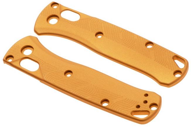 Afbeelding voor Flytanium Benchmade Mini Bugout Loop Scales FLY-1405GN, Gold Nugget Aluminum, handgreepschalen