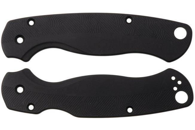 Afbeelding voor Flytanium Spyderco Paramilitary 2 Loop Scales FLY-1406VB, Void Black Aluminum, handgreepschalen
