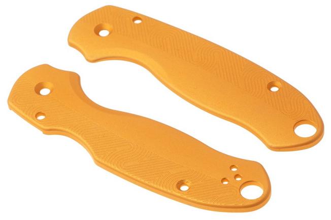Afbeelding voor Flytanium Spyderco Para 3 Loop Scales FLY-1407GN, Gold Nugget Aluminum, handgreepschalen