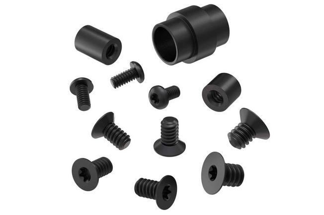 Afbeelding voor Flytanium Spyderco Paramilitary 2 Hardware Kit FLY-1437B, Black Oxide 416 Stainless Steel, hardware set