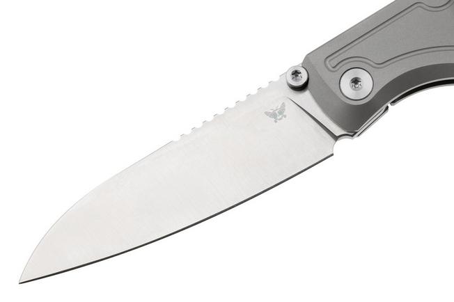 Afbeelding voor Flytanium Concourse 1445 Satin 14C28N, Blasted Titanium zakmes, Demeter Designworks design