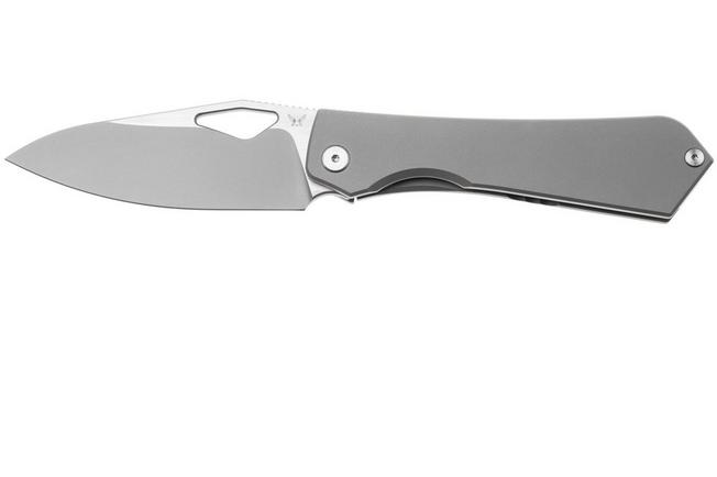 Afbeelding voor Flytanium Theory 1481S Satin 20CV, Bead Blasted Titanium, zakmes