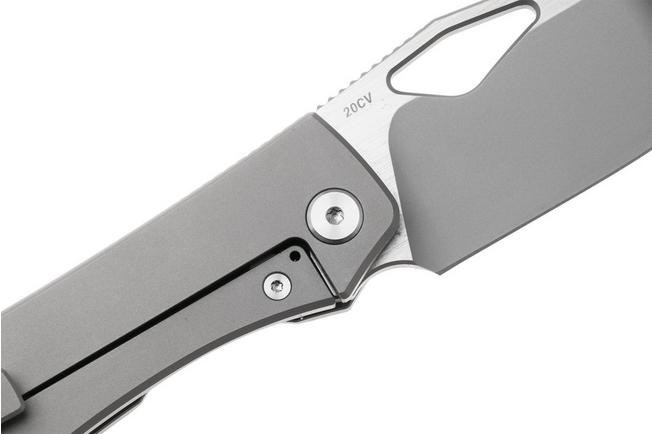 Afbeelding voor Flytanium Theory 1481S Satin 20CV, Bead Blasted Titanium, zakmes