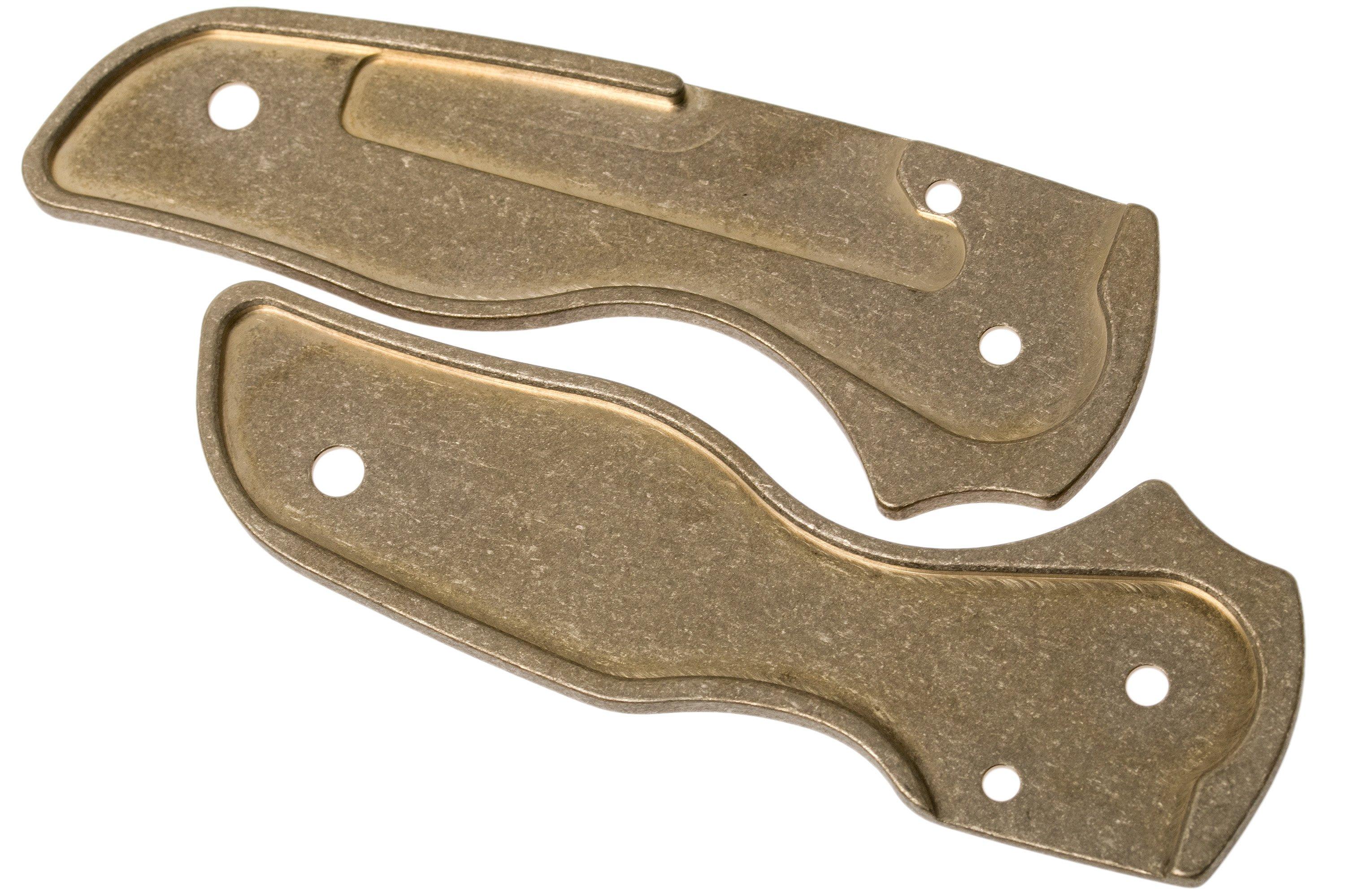 Flytanium Spyderco Lil' Native Scales, brass | Advantageously shopping ...