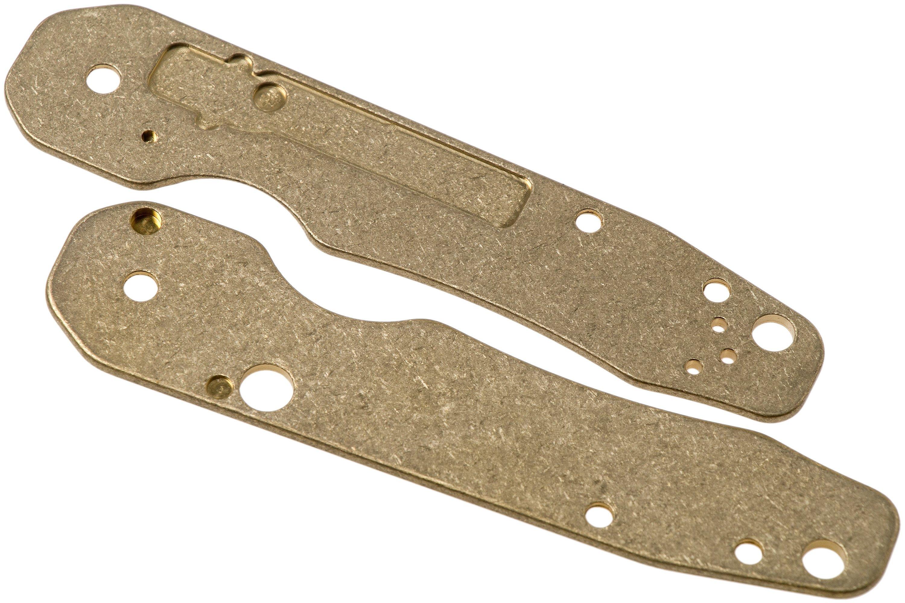 Flytanium Spyderco Smock Scales, Brass | Advantageously shopping 