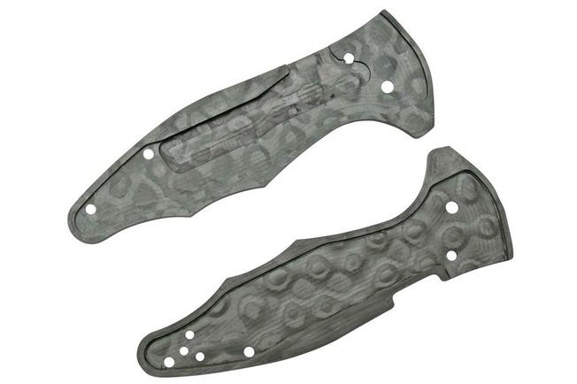 Flytanium Spyderco Yojimbo 2 Scales, Raindrop Carbon fibre