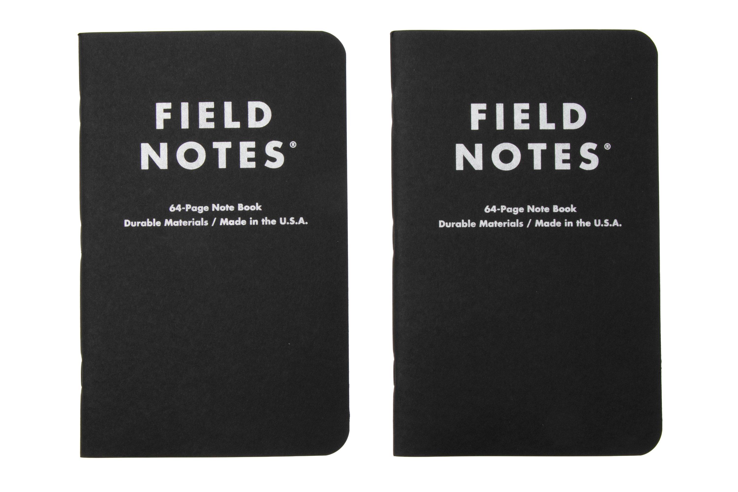 Field Notes Pitch Black Notebook FN-36 Ruled 2-Pack, notebooks ...