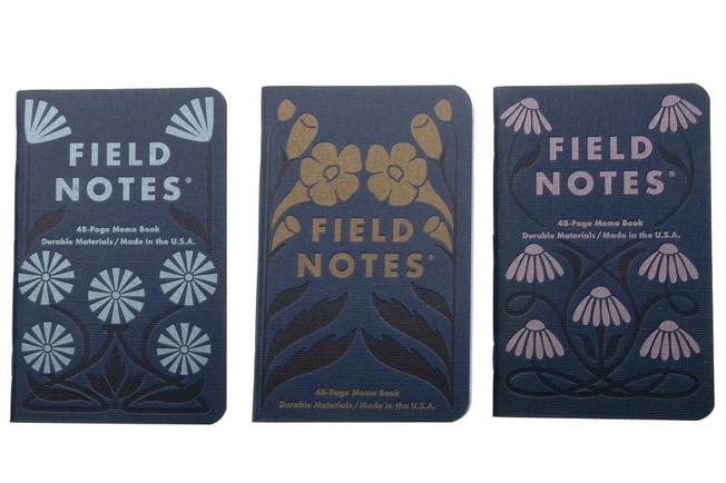 Afbeelding voor Field Notes 68th Quarterly Limited Edition FNC-68, Lined 3-Pack Fall Flowers, notitieboekjes