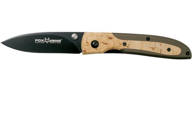 Image for Fox Aria 487BT Aluminium & Curly birch pocket knife