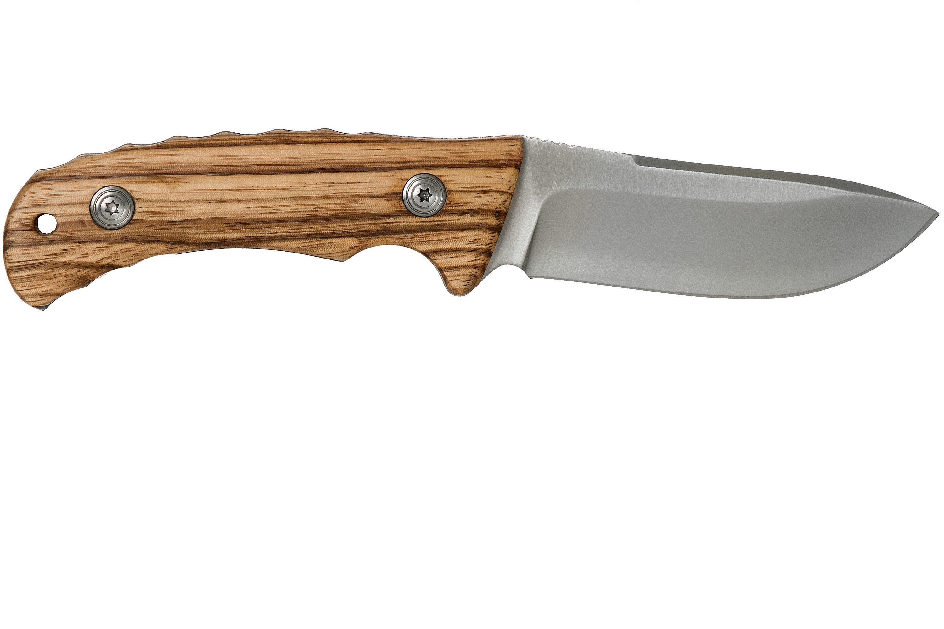 Z様 2side type wood + outworld 13mm Fox Knives Black Fox Drop Point BF-132ZW Zebrawood hunting knife