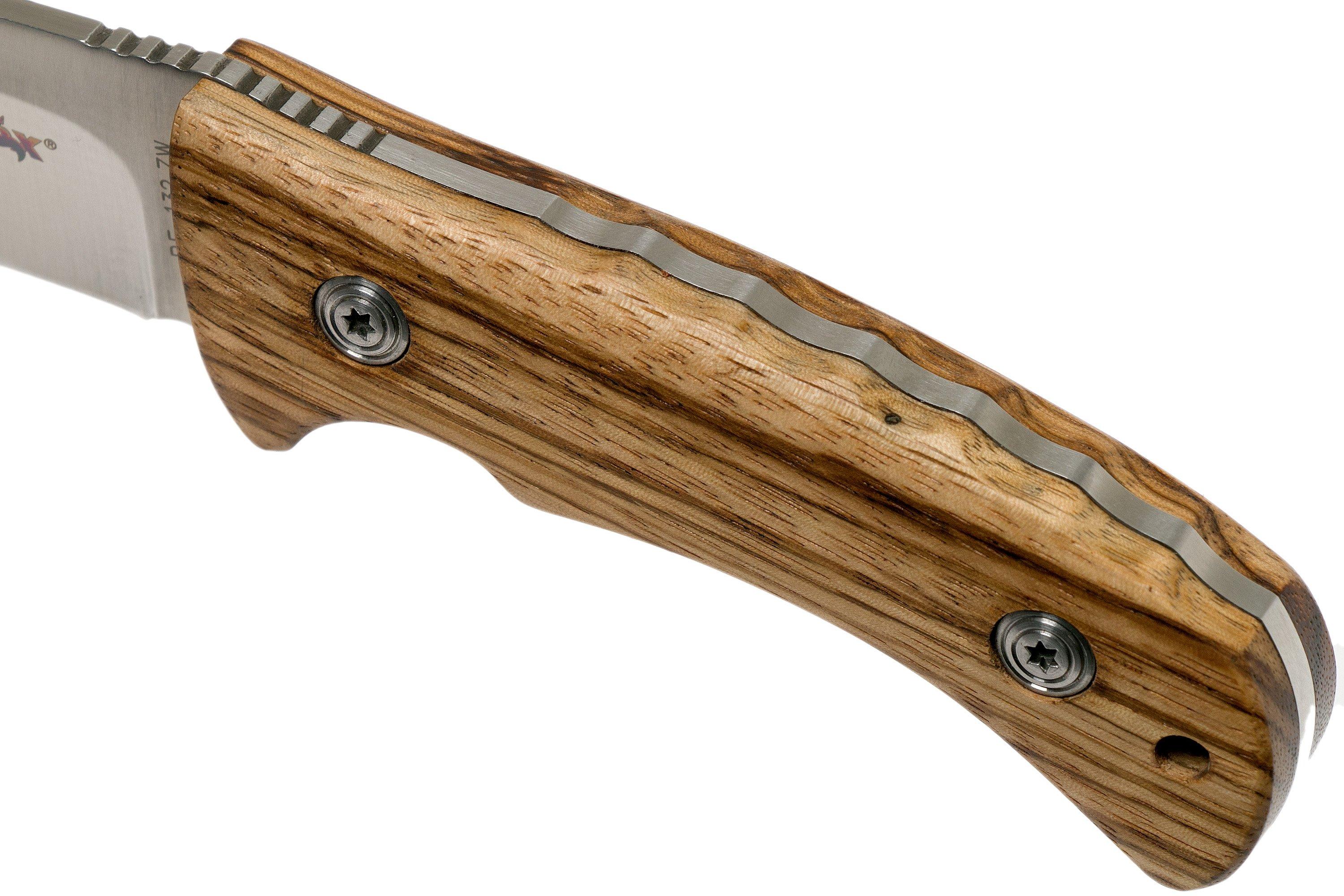 Fox Knives Black Fox Drop Point BF132ZW Zebrawood hunting knife