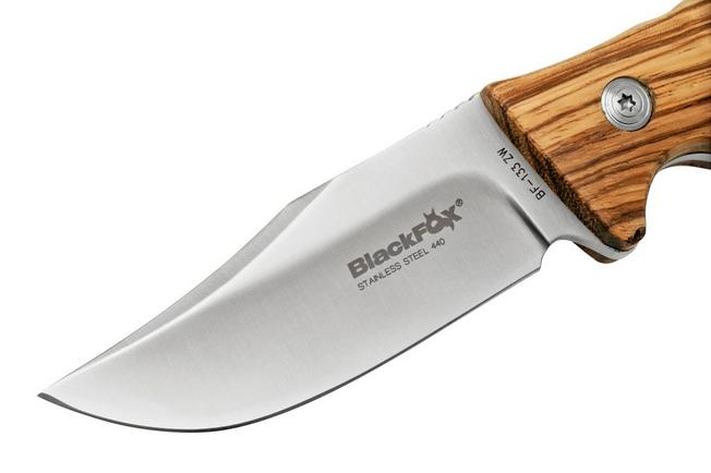 Fox Knives Black Fox Clip Point BF-133ZW Zebrawood hunting knife