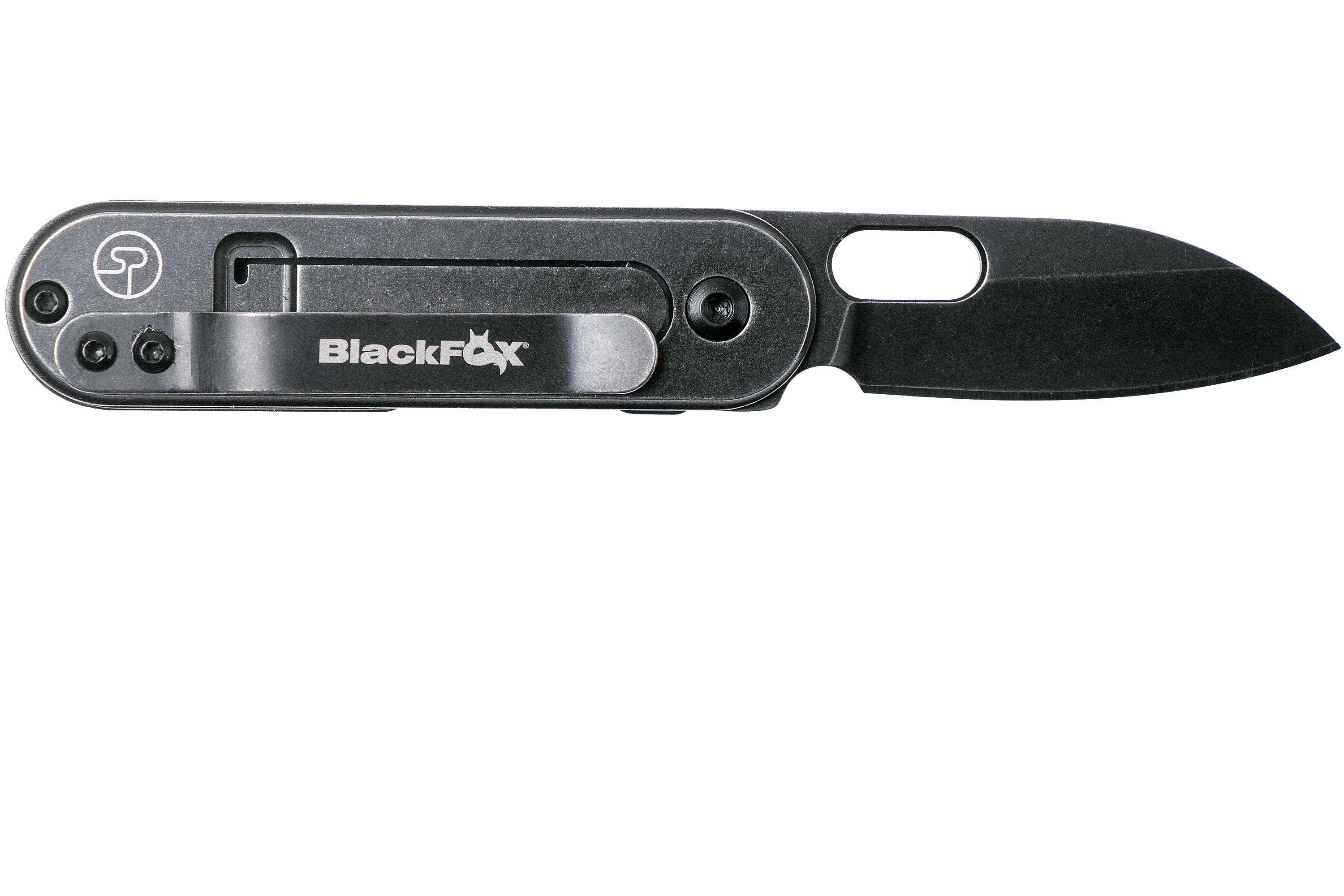 Fox Bean Gen 2 Full Black BF719G10 Black Fox pocket knife, Serge