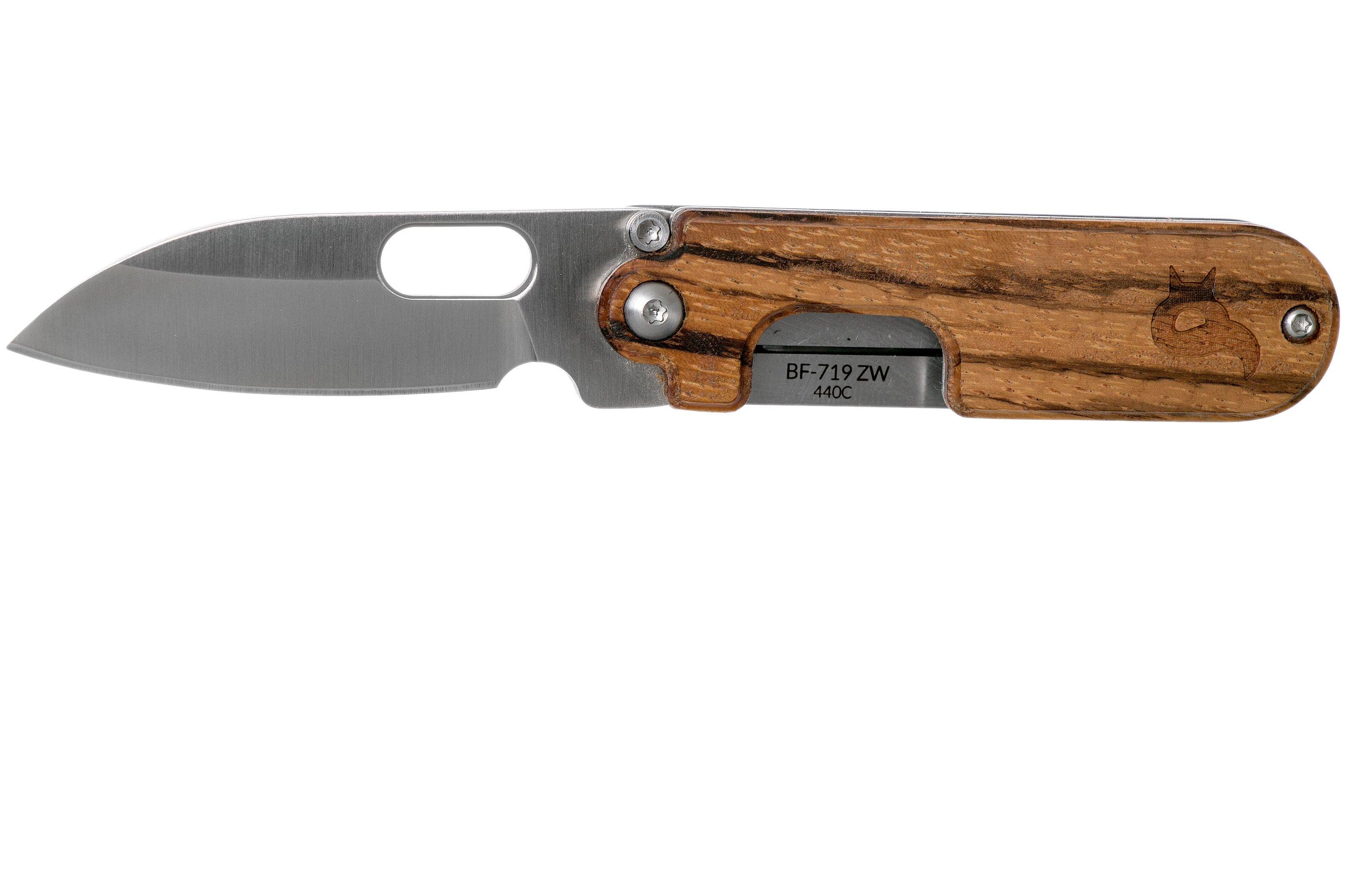 Fox Bean Gen 2 Zebra BF719ZW Black Fox pocket knife, Serge Panchenko