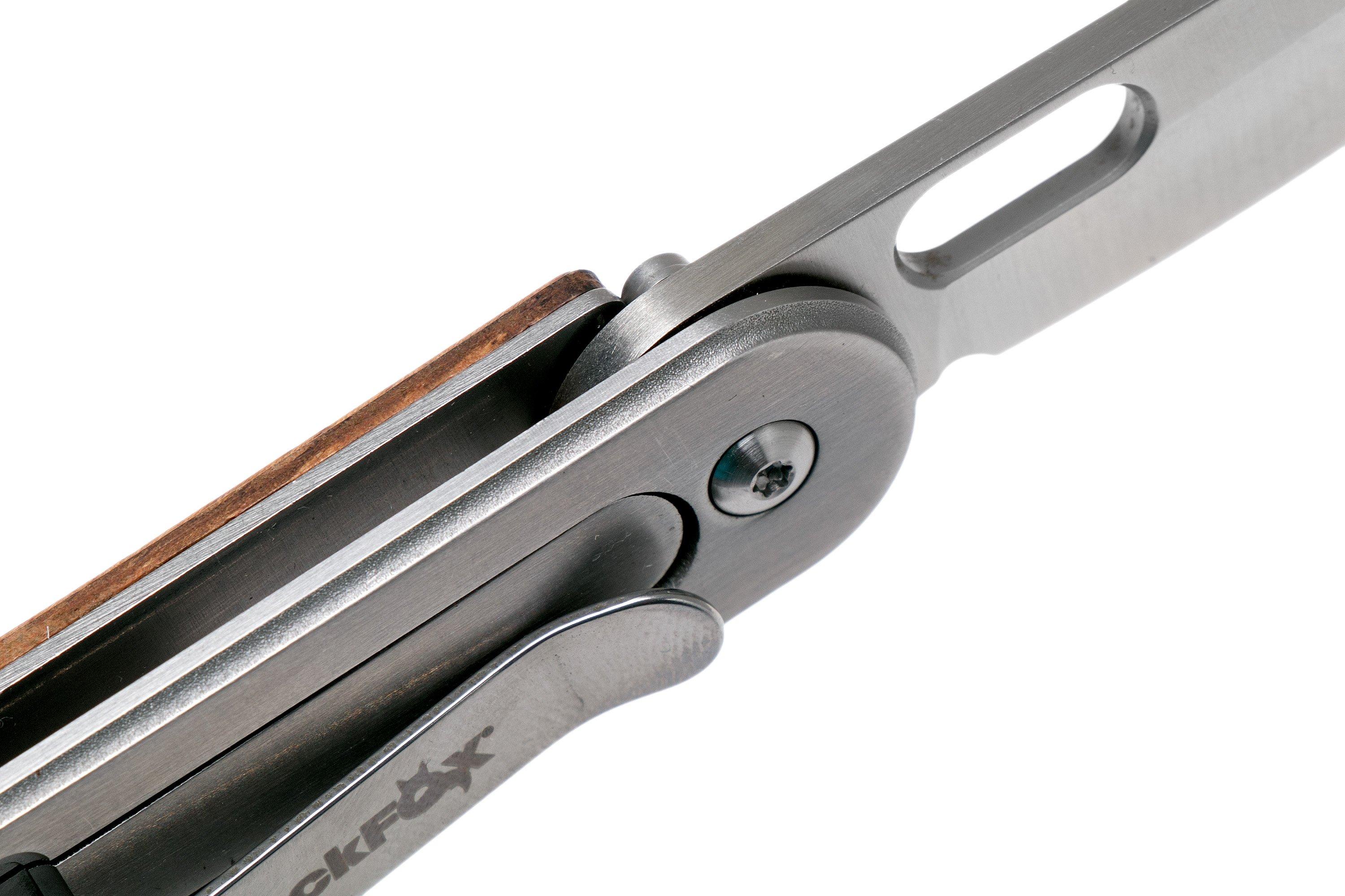 Fox Bean Gen 2 Zebra BF719ZW Black Fox pocket knife, Serge Panchenko design Advantageously