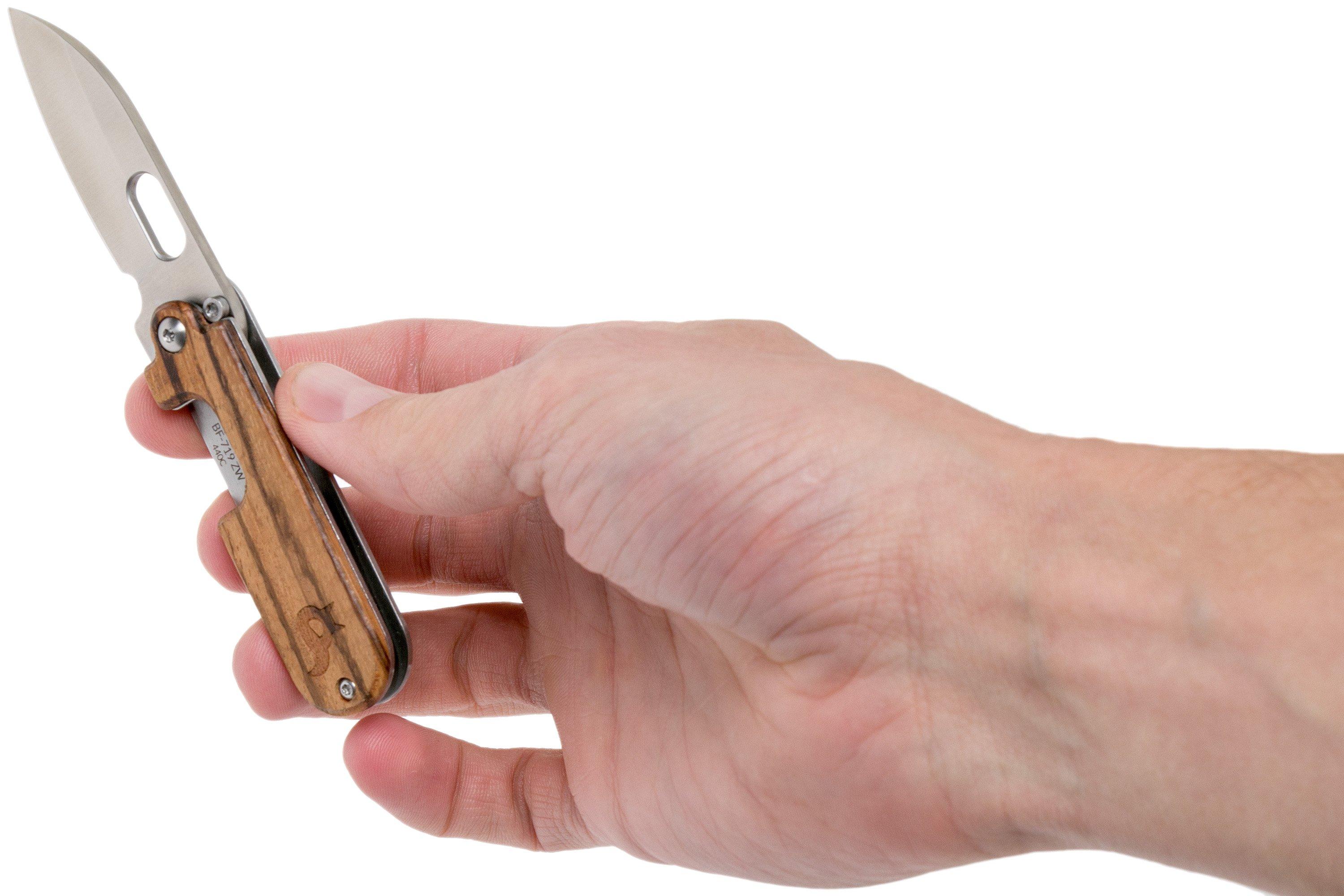 Fox Bean Gen 2 Zebra BF719ZW Black Fox pocket knife, Serge Panchenko