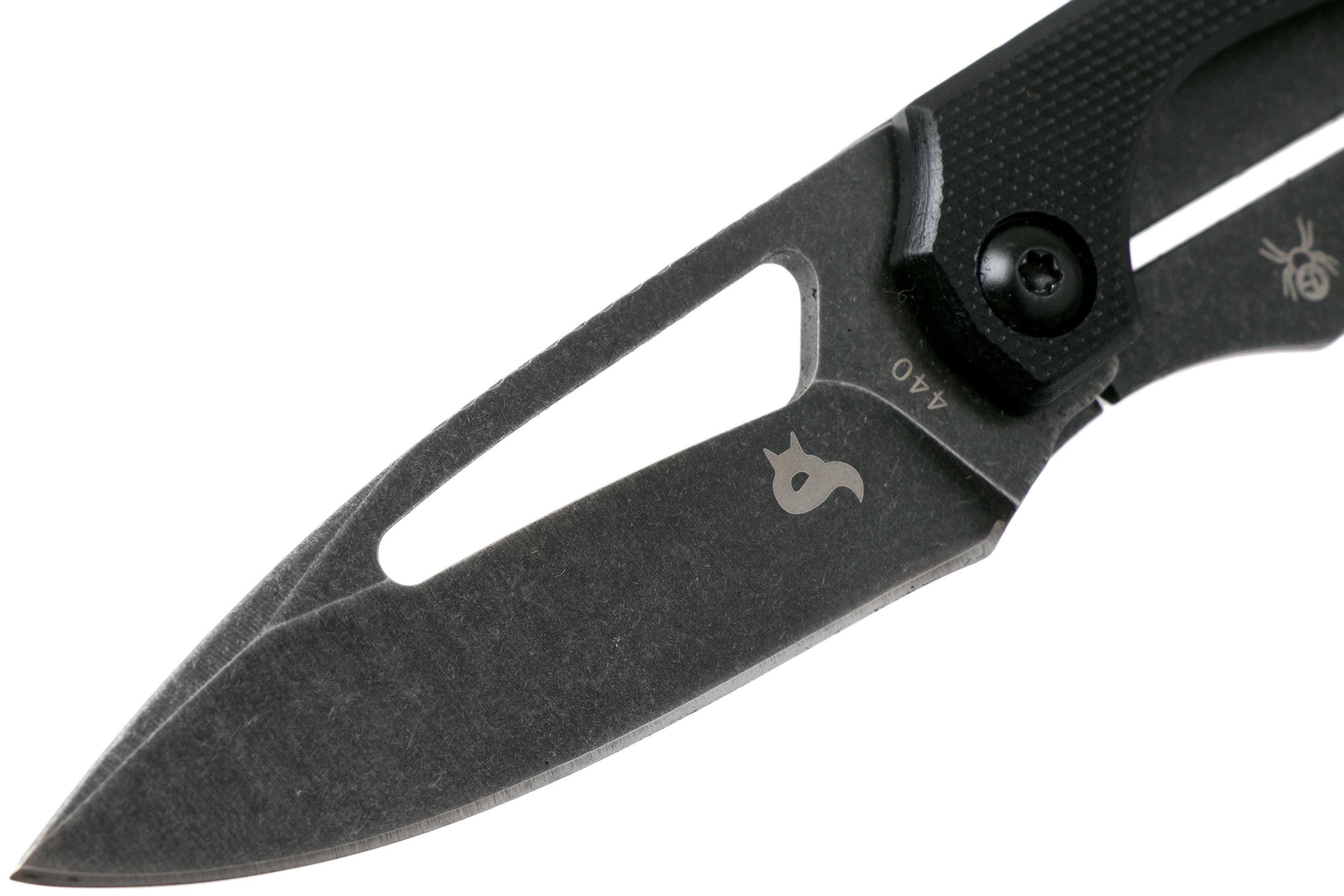 Fox Knives Racli BF-745 Black Fox, Blackwashed, Black G10 pocket 