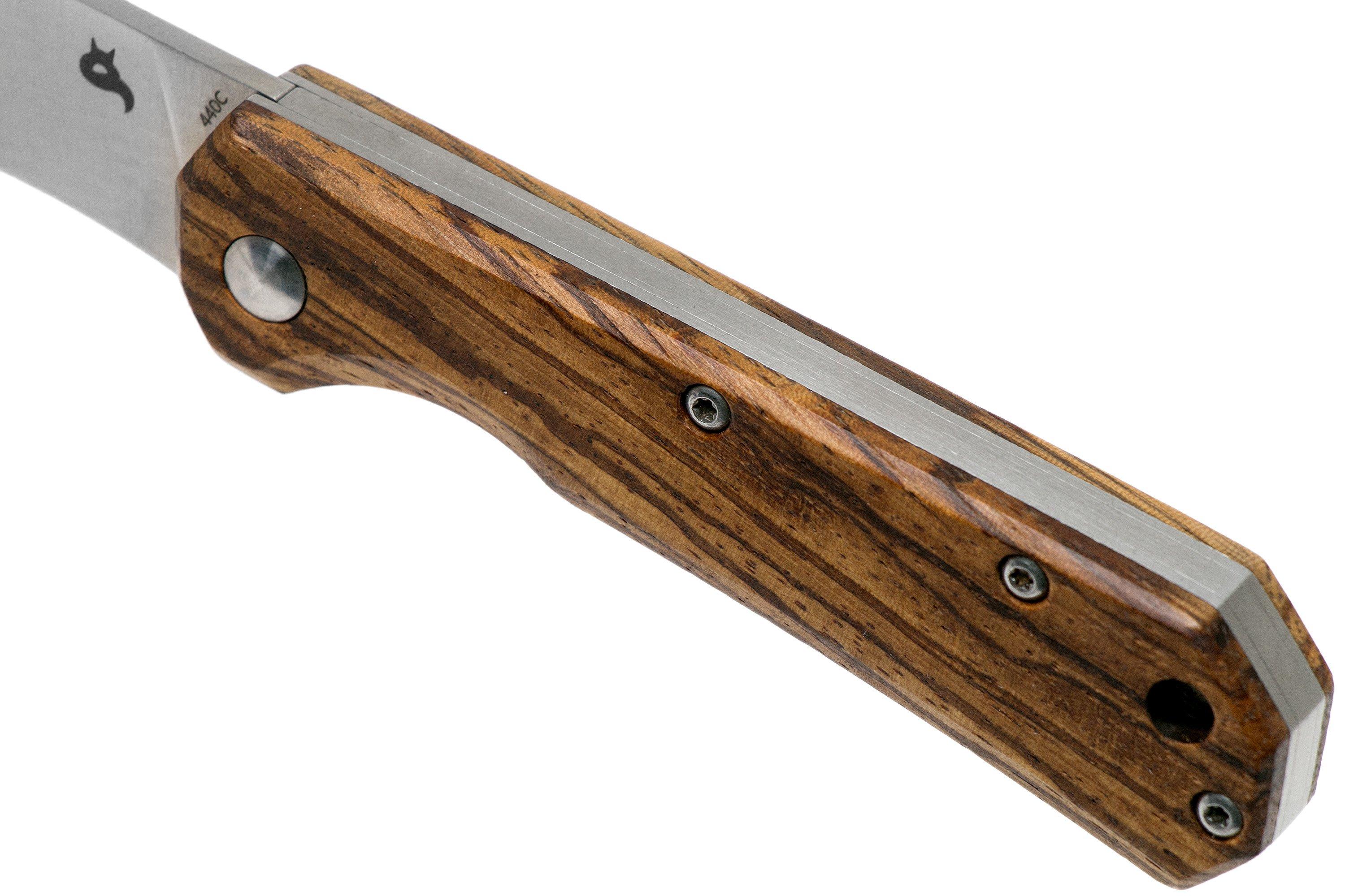 Fox Black Fox Ciol Folding Knife BF748ZW Zebrano Wood pocket knife