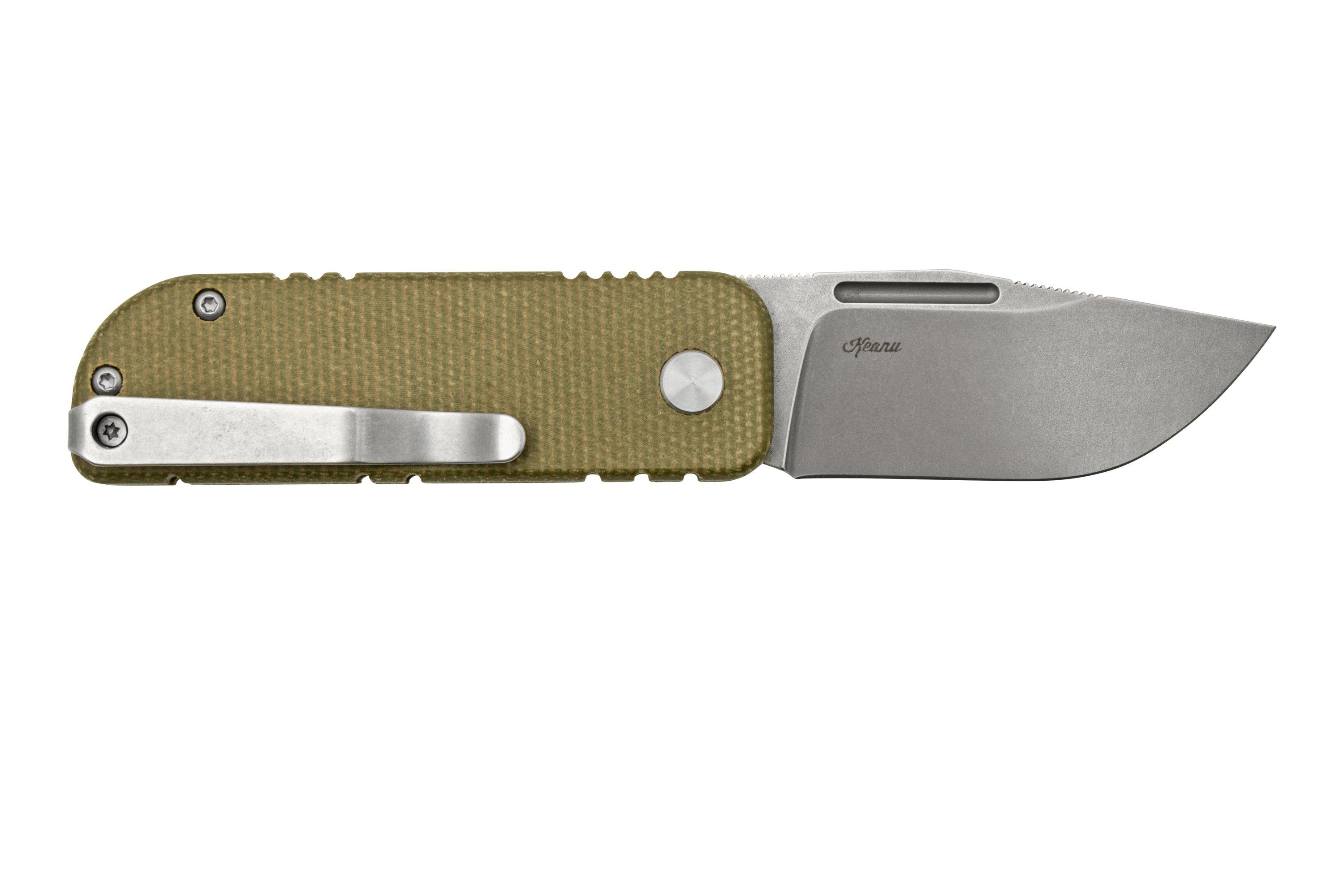 Fox Knives Fox Knives KRAVI SHAI Pocket Knife 440C Stone Washed G10 Green 2.76 main image 1