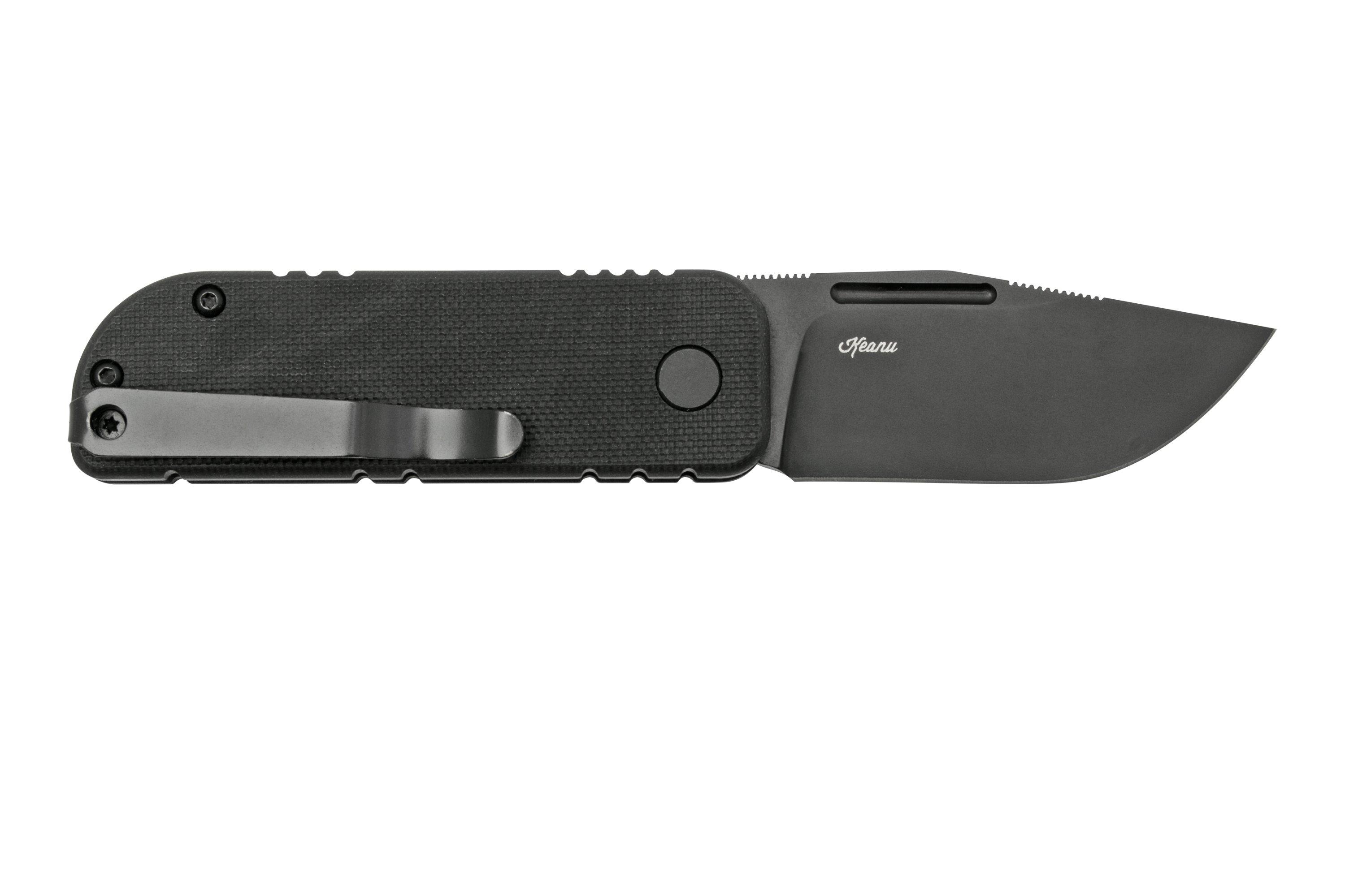 Black Fox NU-BOWIE, Black D2 Blade, Black G10 pocket knife