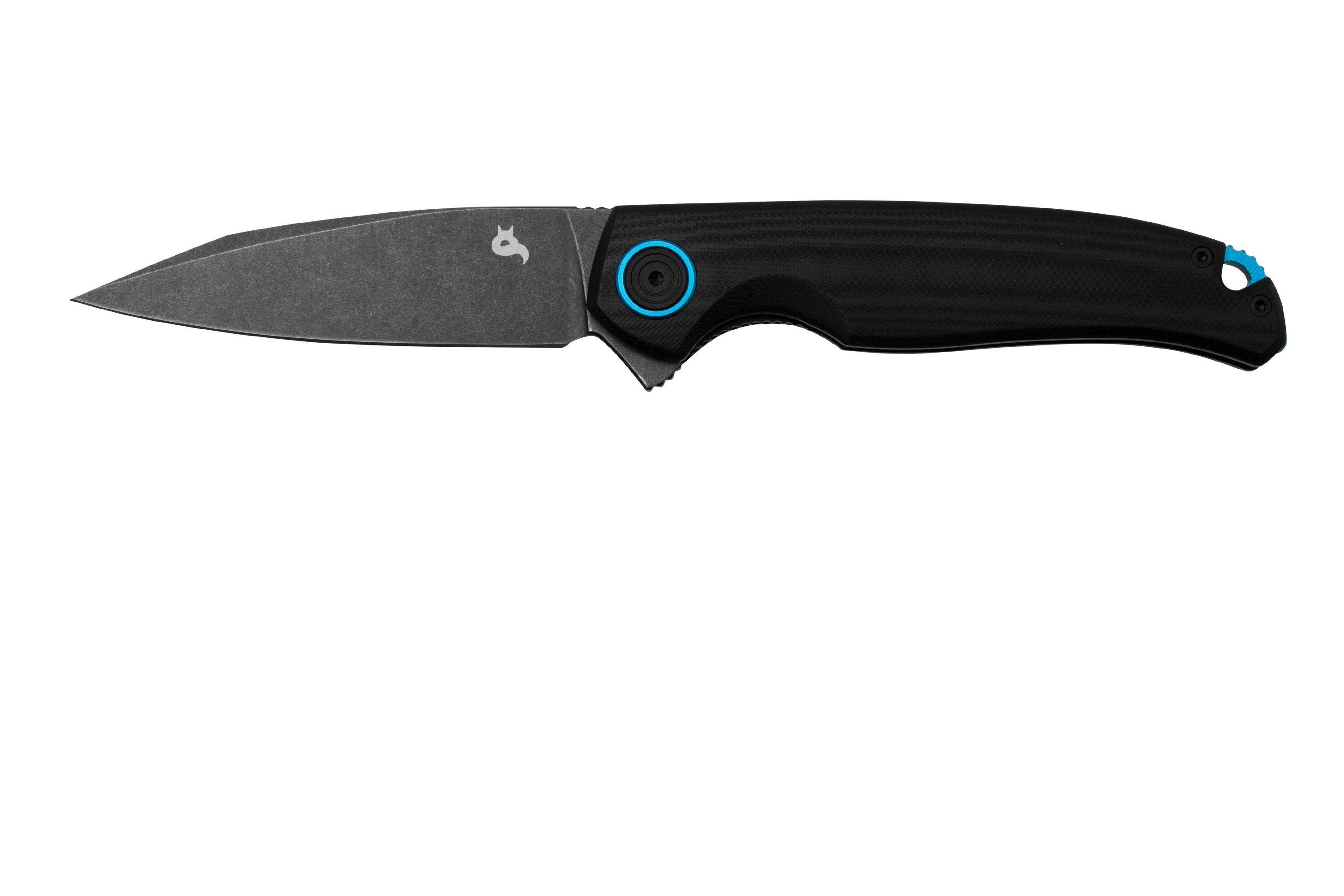 Black Fox Argus BF-760 Blackwashed D2 Black G10 handle, pocket knife