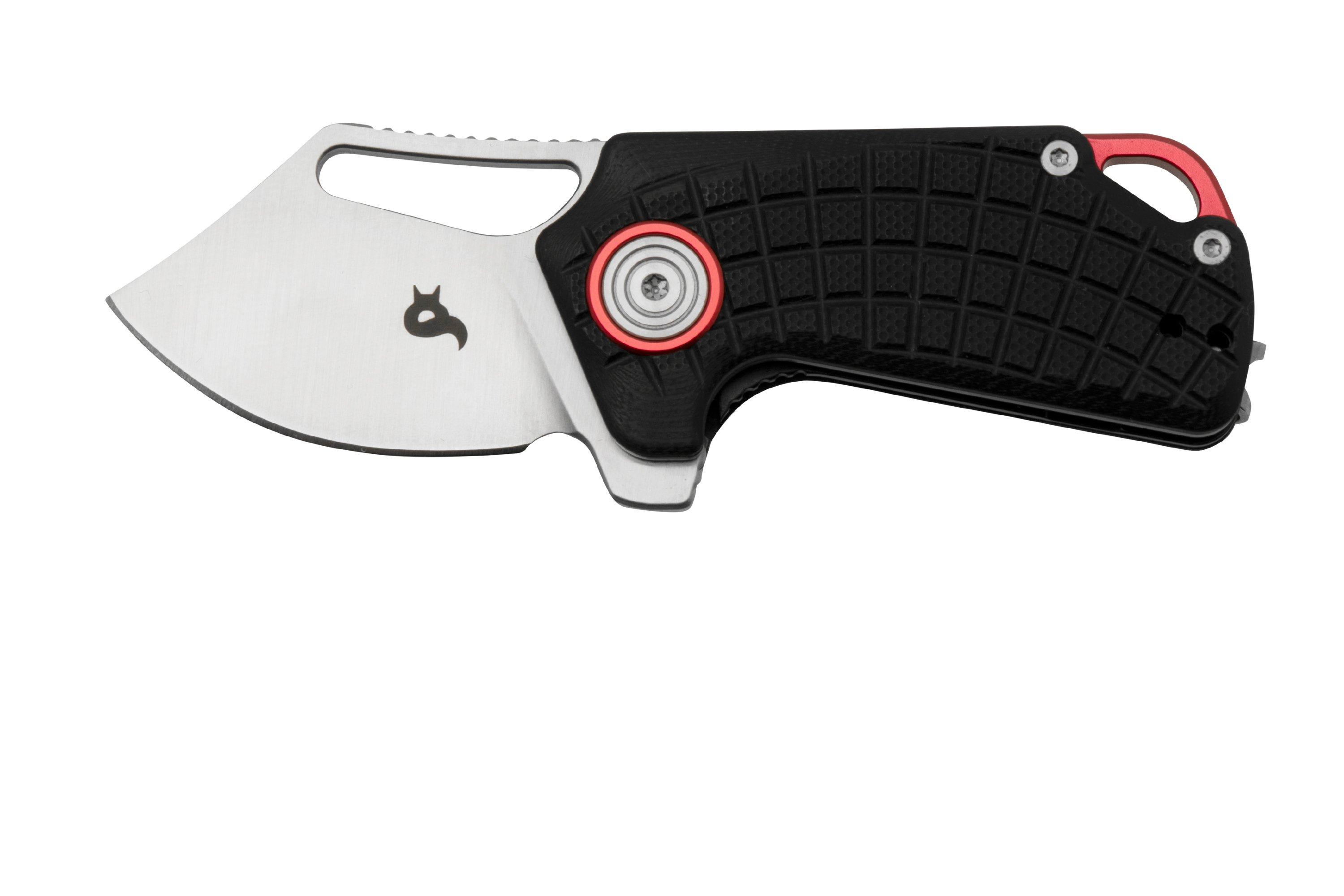 Black Fox Puck BF-761B Satin D2 Black G10 handle, pocket knife