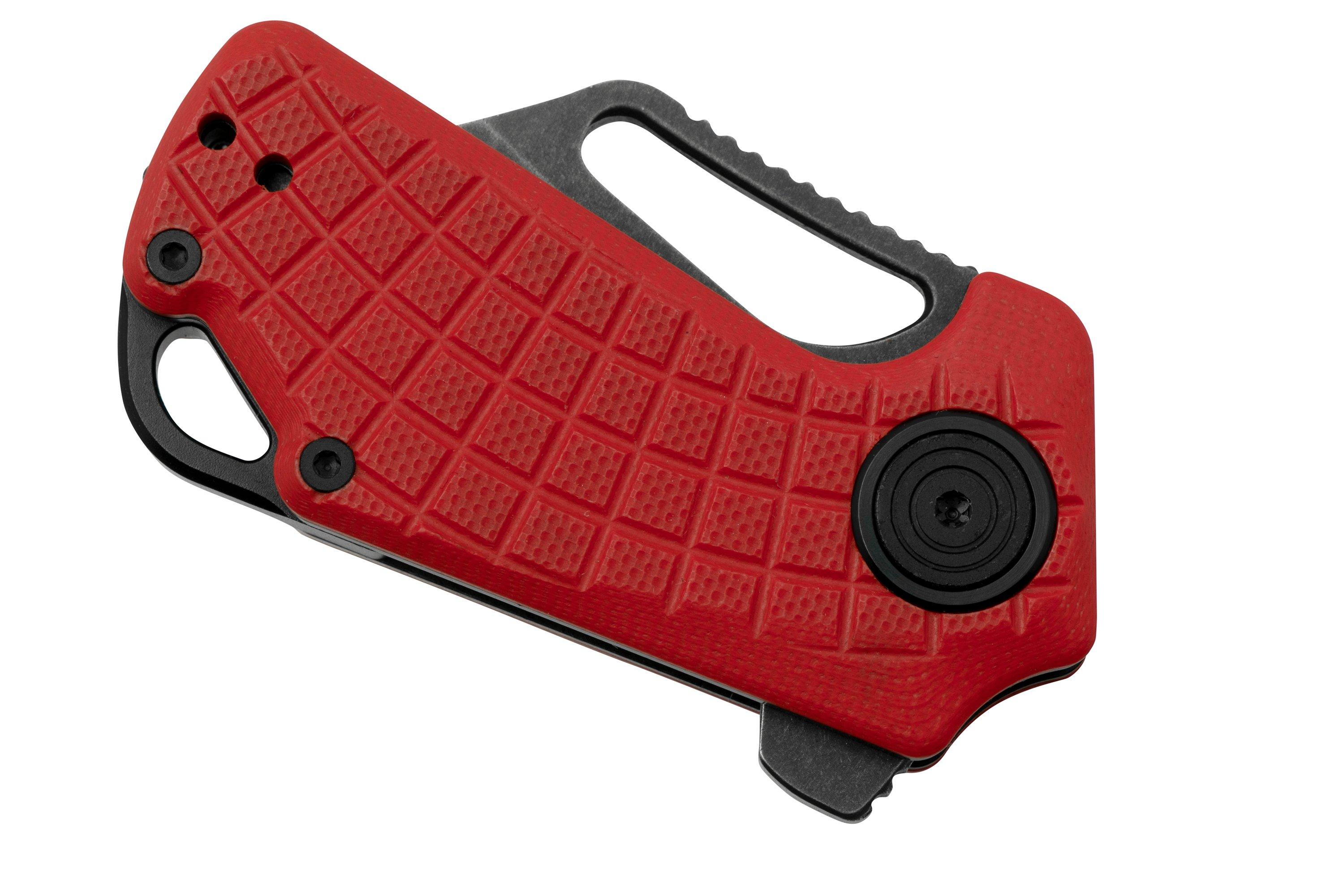 Black Fox Puck BF-761R Blackwashed D2 Red G10, zakmes | Voordelig kopen