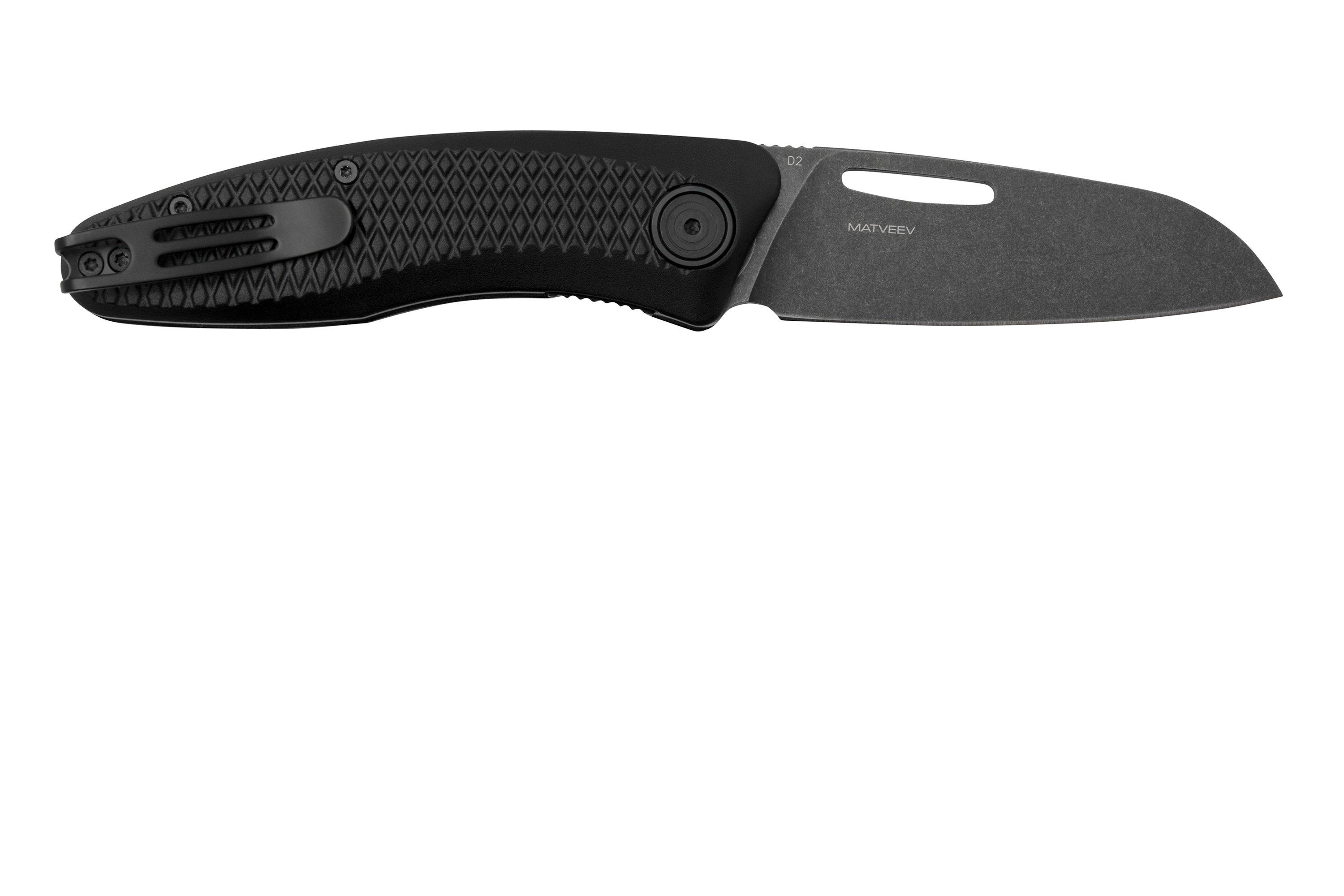 Black Fox Feresa BF-762BB Blackwashed D2 Black Aluminium, pocket knife