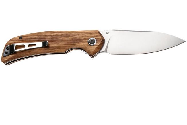 Afbeelding voor Black Fox Paradigma BF-781-ZW, Satin D2, Zebra Wood zakmes
