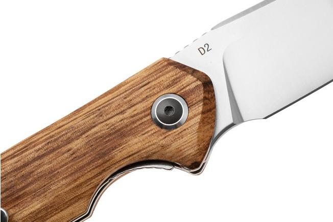 Afbeelding voor Black Fox Paradigma BF-781-ZW, Satin D2, Zebra Wood zakmes