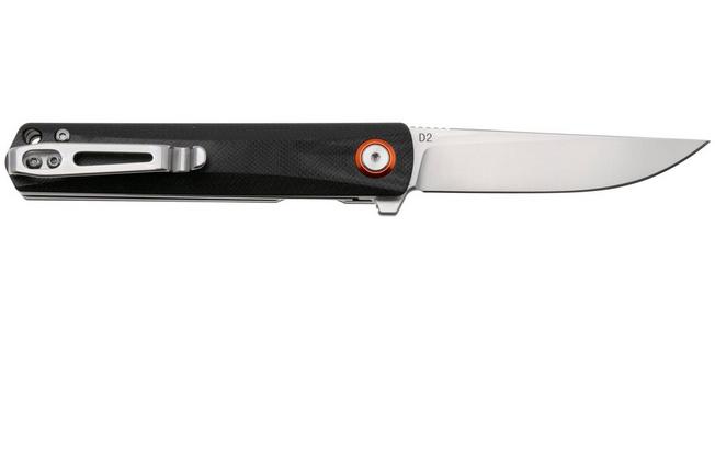 Afbeelding voor Black Fox Spear BF-783 Satin D2, Black G10, zakmes