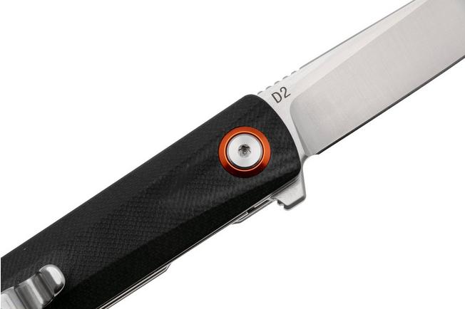 Afbeelding voor Black Fox Spear BF-783 Satin D2, Black G10, zakmes