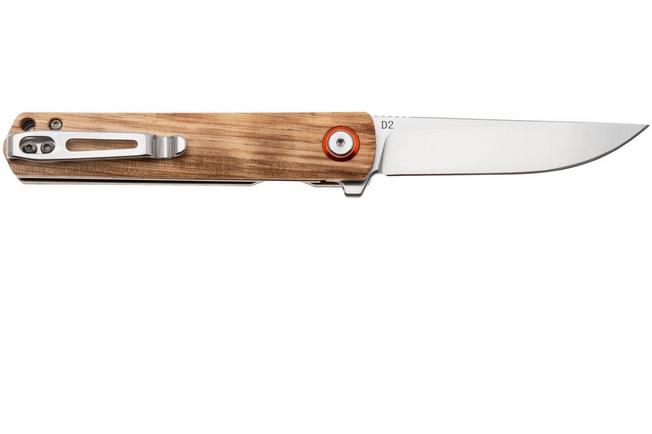 Afbeelding voor Black Fox Spear BF-783 Satin D2, Zebrawood, zakmes