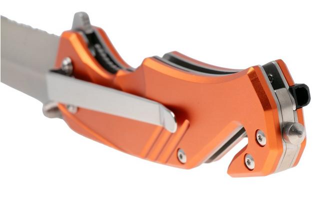 Afbeelding voor Black Fox Demand BF-784-OR, Stonewashed D2, Orange Aluminum zakmes
