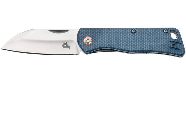 Afbeelding voor Black Fox Teeny BF-785 Satin D2, Blue Micarta, zakmes