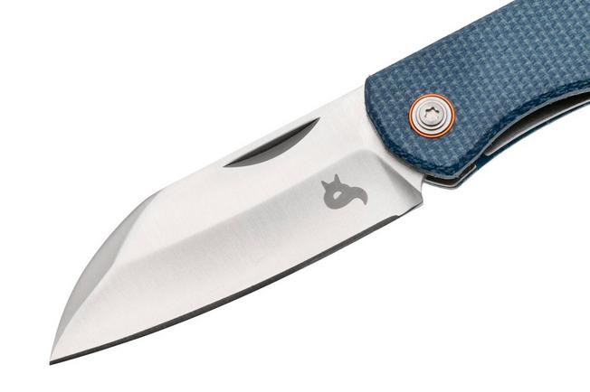 Afbeelding voor Black Fox Teeny BF-785 Satin D2, Blue Micarta, zakmes