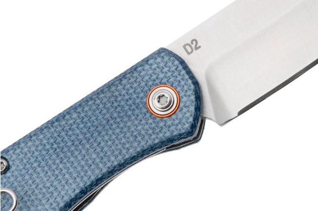 Afbeelding voor Black Fox Teeny BF-785 Satin D2, Blue Micarta, zakmes