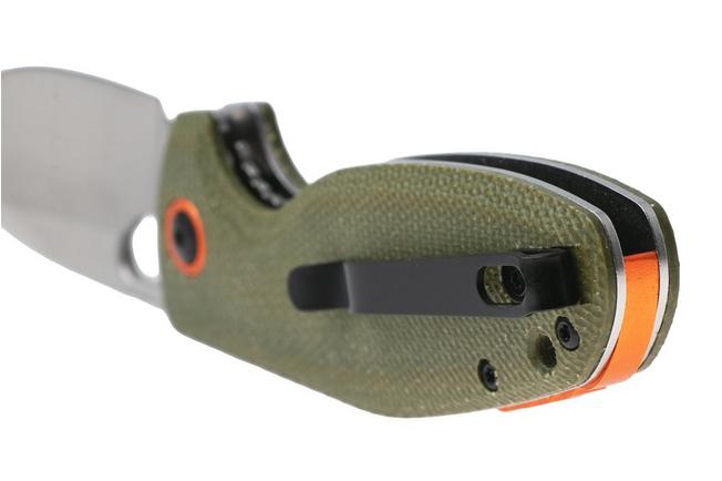 Afbeelding voor Black Fox Puffy BF-786-MOD Satin 10Cr15CoMoV, OD Green Canvas Micarta, zakmes
