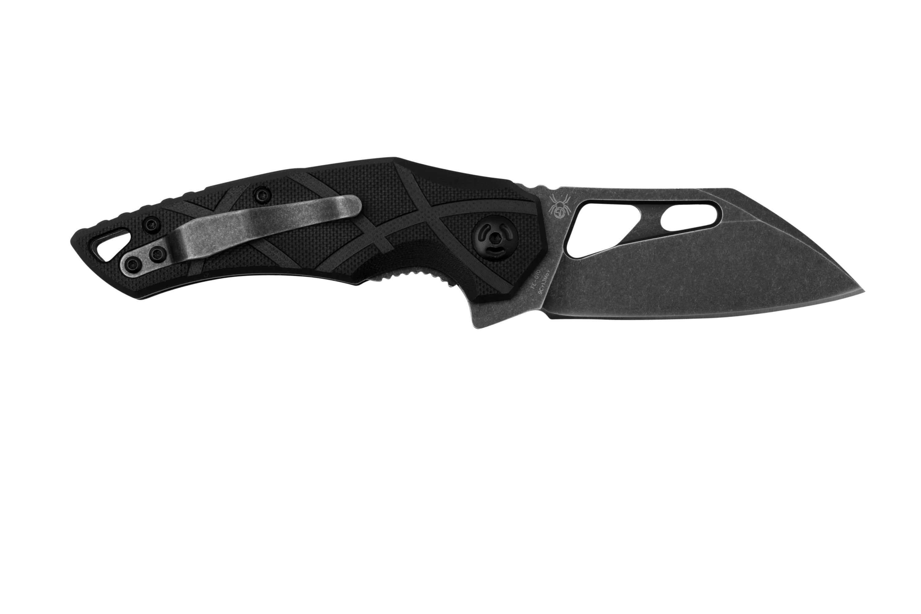 Fox Edge Atrax, Black G10, FE-010 pocket knife | Advantageously ...